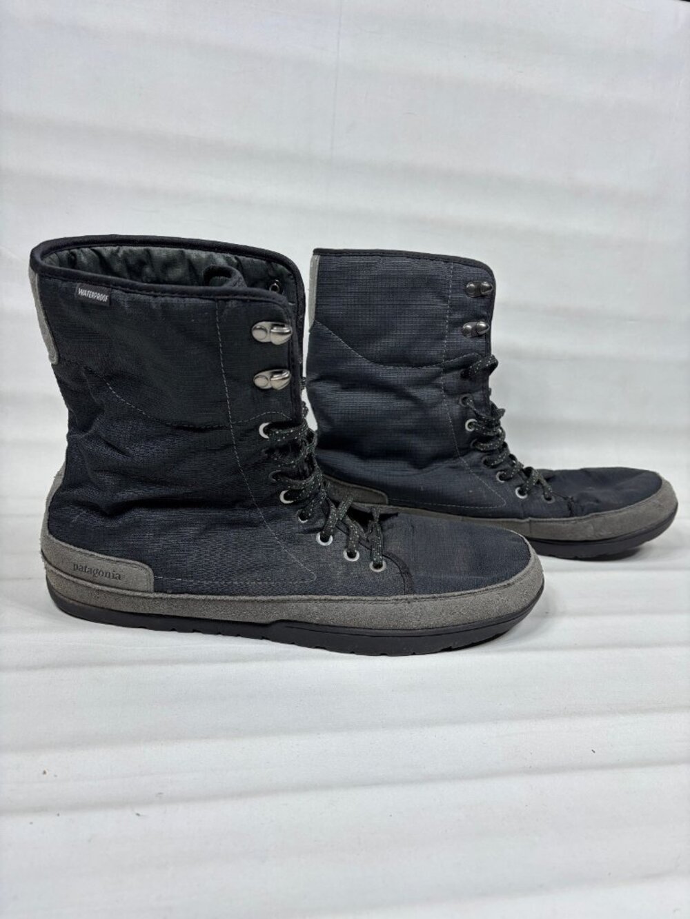 Patagonia Activist Puff High Waterproof Winter Boots Black Smoked Green Mens 13